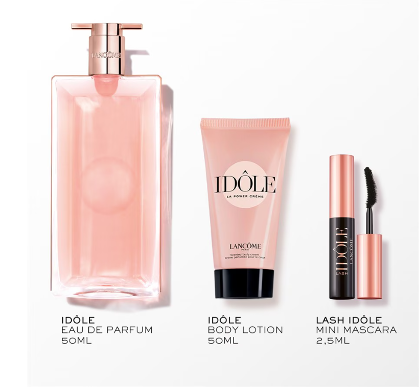 Lancôme Idols Giftset Eau de Parfum Spray 50 ml + Body Lotion 50 ml + Lash Idôle Mini Mascara 2.5 ml