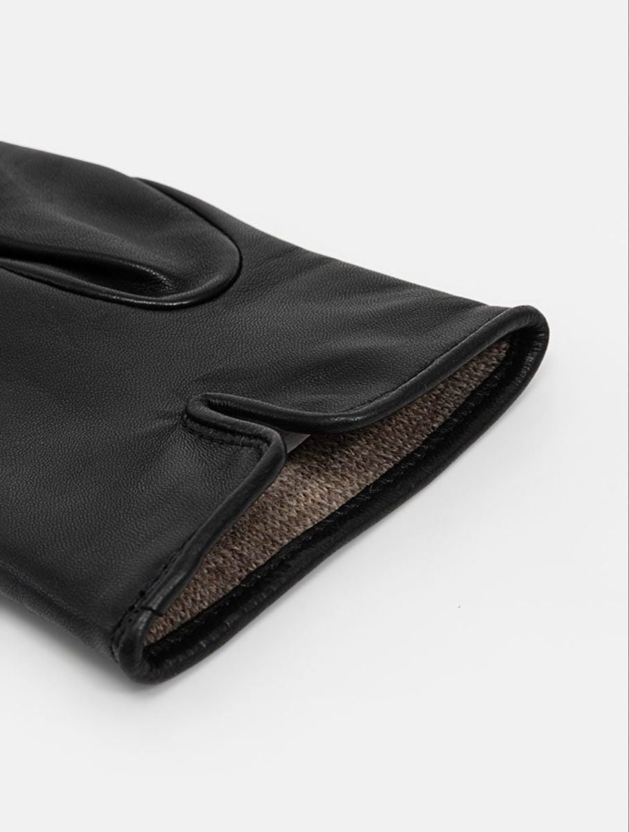 Coach 100% Leather Gloves, Winter Essential (Black, Size 7.5)