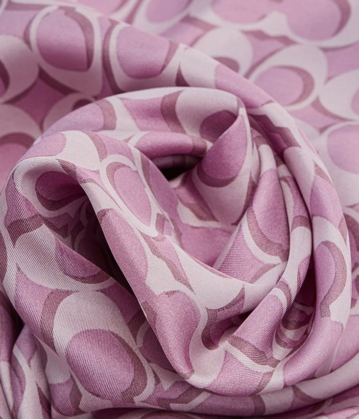 Coach Purple Scarf 100% Silk