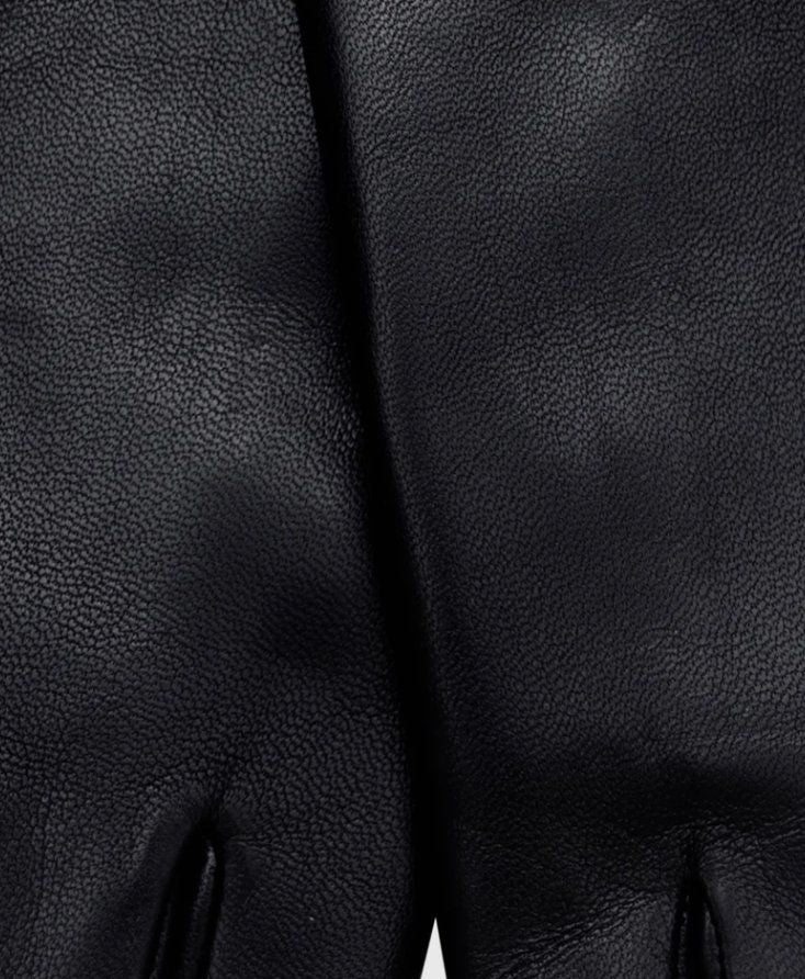 Coach Scuplted C Tech 100% Leather Finger Glove (Black, Medium Size)