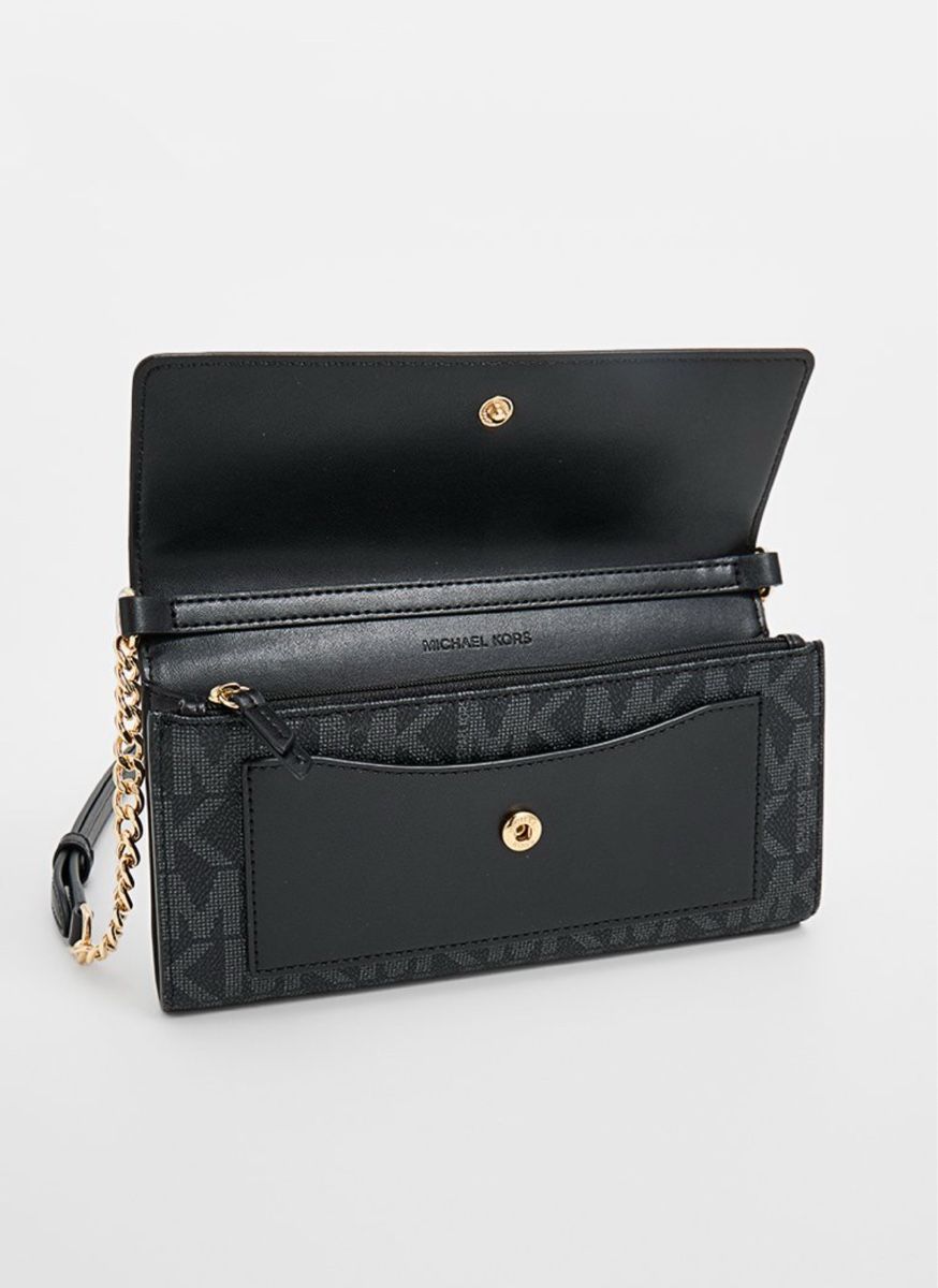 Michael Kors Wallet on Chain Crossbody Bag / Clutch (Black, Blue)