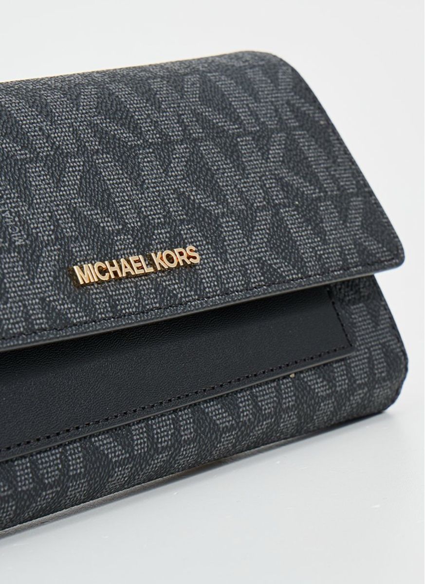 Michael Kors Wallet on Chain Crossbody Bag / Clutch (Black, Blue)