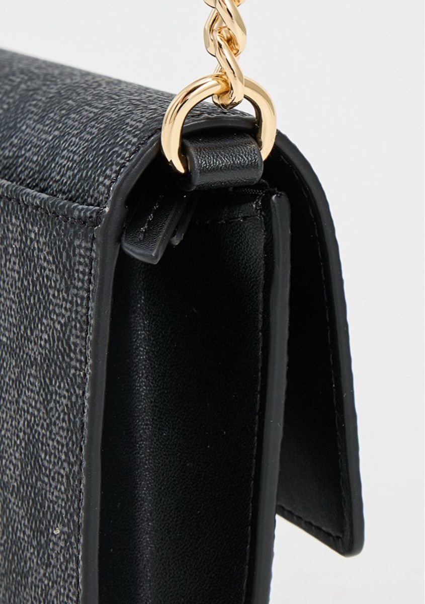 Michael Kors Wallet on Chain Crossbody Bag / Clutch (Black, Blue)